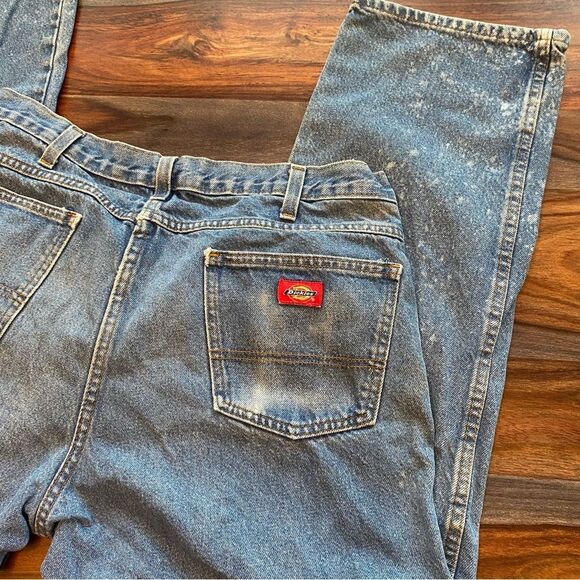 Dickies Work Jeans 38 x 30 Men’s Distressed Character Splatter Faded - Picture 15 of 16